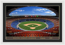 Load image into Gallery viewer, Fulton County Stadium 1991 - Framed Print
