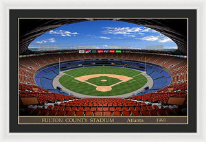 Fulton County Stadium 1991 - Framed Print