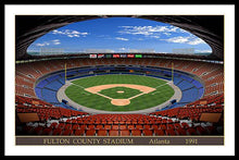 Load image into Gallery viewer, Fulton County Stadium 1991 - Framed Print
