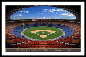 Fulton County Stadium 1991 - Framed Print