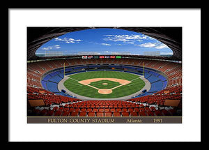 Fulton County Stadium 1991 - Framed Print