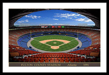 Load image into Gallery viewer, Fulton County Stadium 1991 - Framed Print
