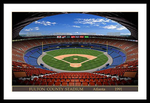 Fulton County Stadium 1991 - Framed Print