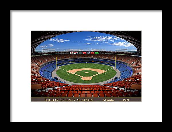 Fulton County Stadium 1991 - Framed Print