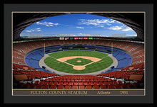 Load image into Gallery viewer, Fulton County Stadium 1991 - Framed Print
