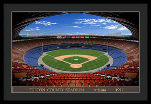 Fulton County Stadium 1991 - Framed Print