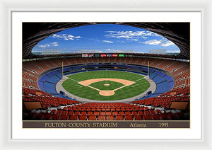 Fulton County Stadium 1991 - Framed Print