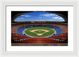 Fulton County Stadium 1991 - Framed Print