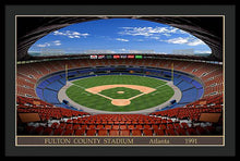 Load image into Gallery viewer, Fulton County Stadium 1991 - Framed Print
