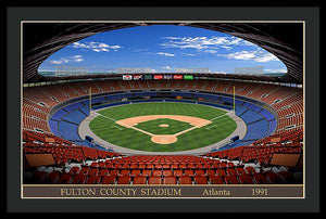 Fulton County Stadium 1991 - Framed Print