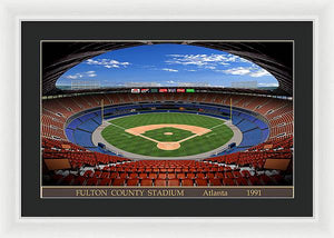 Fulton County Stadium 1991 - Framed Print