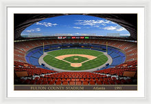 Load image into Gallery viewer, Fulton County Stadium 1991 - Framed Print
