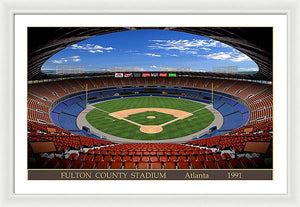 Fulton County Stadium 1991 - Framed Print