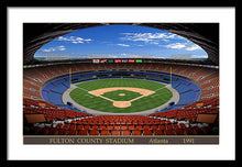 Load image into Gallery viewer, Fulton County Stadium 1991 - Framed Print
