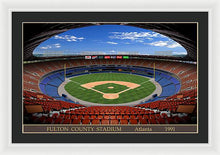 Load image into Gallery viewer, Fulton County Stadium 1991 - Framed Print
