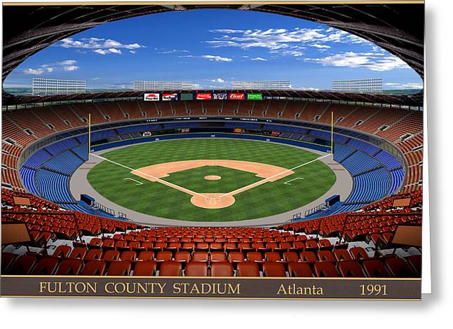 Fulton County Stadium 1991 - Greeting Card