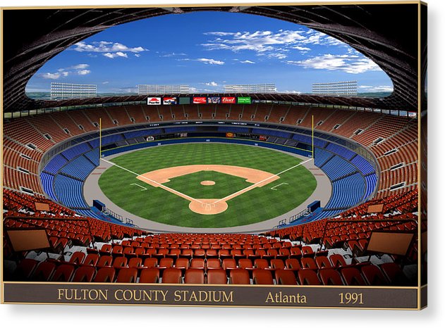 Fulton County Stadium 1991 - Acrylic Print