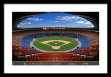 Load image into Gallery viewer, Fulton County Stadium 1991 - Framed Print
