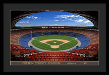 Load image into Gallery viewer, Fulton County Stadium 1991 - Framed Print
