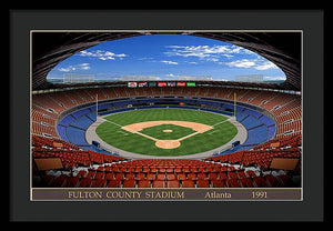 Fulton County Stadium 1991 - Framed Print