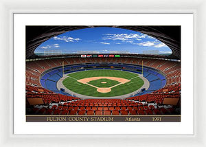 Fulton County Stadium 1991 - Framed Print