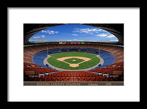 Fulton County Stadium 1991 - Framed Print