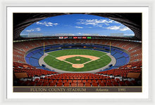 Load image into Gallery viewer, Fulton County Stadium 1991 - Framed Print
