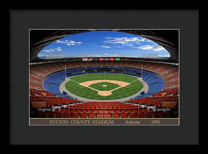 Fulton County Stadium 1991 - Framed Print