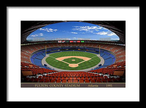 Fulton County Stadium 1991 - Framed Print