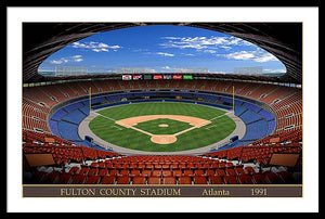 Fulton County Stadium 1991 - Framed Print