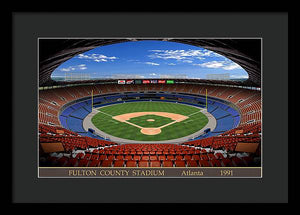 Fulton County Stadium 1991 - Framed Print