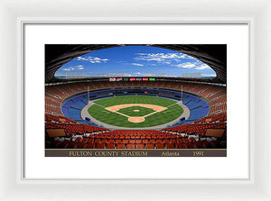 Fulton County Stadium 1991 - Framed Print