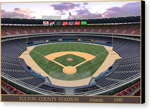 Fulton County Stadium 1995 - Canvas Print