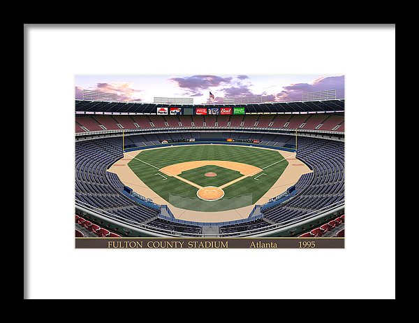 Fulton County Stadium 1995 - Framed Print