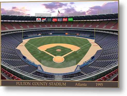 Fulton County Stadium 1995 - Metal Print