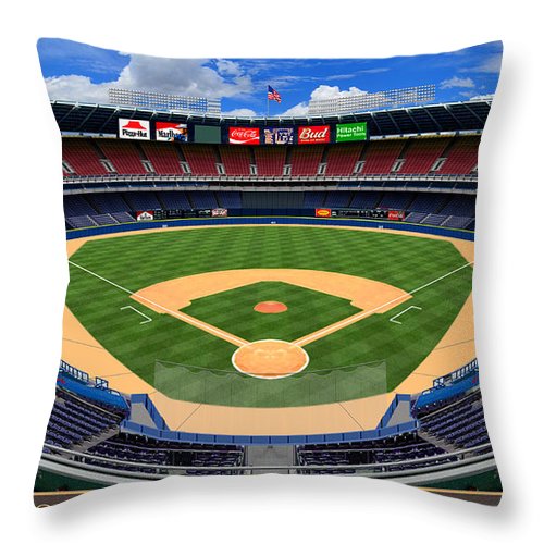 Fulton County Stadium 1995 - Throw Pillow