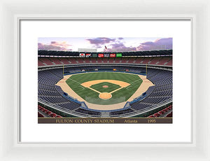 Fulton County Stadium 1995 - Framed Print