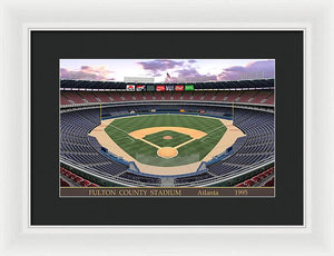 Fulton County Stadium 1995 - Framed Print