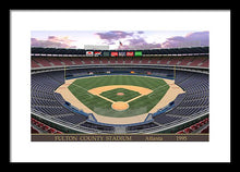 Load image into Gallery viewer, Fulton County Stadium 1995 - Framed Print
