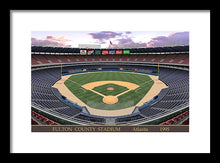 Load image into Gallery viewer, Fulton County Stadium 1995 - Framed Print
