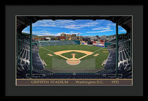 Griffith Stadium 1933 - Framed Print