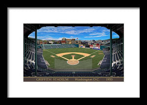 Griffith Stadium 1933 - Framed Print