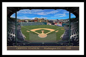 Griffith Stadium 1933 - Framed Print