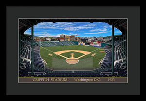 Griffith Stadium 1933 - Framed Print