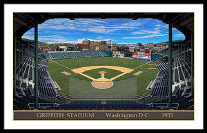 Griffith Stadium 1933 - Framed Print