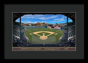 Griffith Stadium 1933 - Framed Print