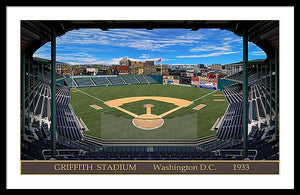 Griffith Stadium 1933 - Framed Print