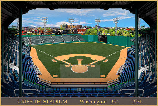 Griffith Stadium 1954 - Art Print