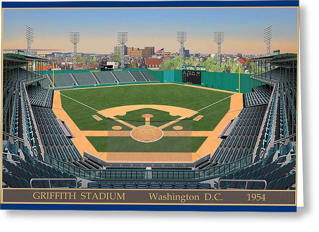 Griffith Stadium 1954 - Greeting Card