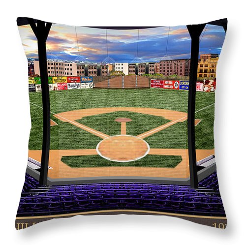 Hilltop Park 1912 - Throw Pillow